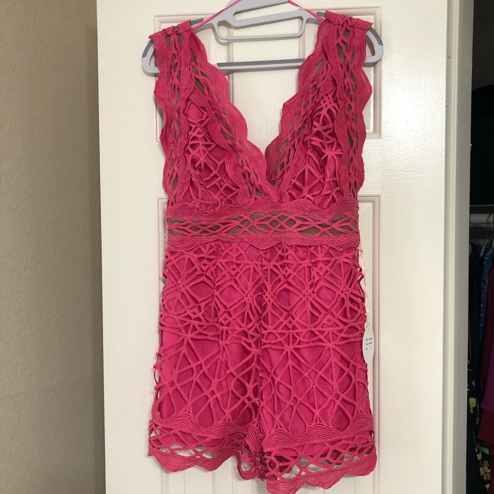 NWT Luxxel Pink Romper